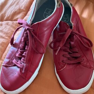 COLE HAAN Red Leather Women's Sneakers